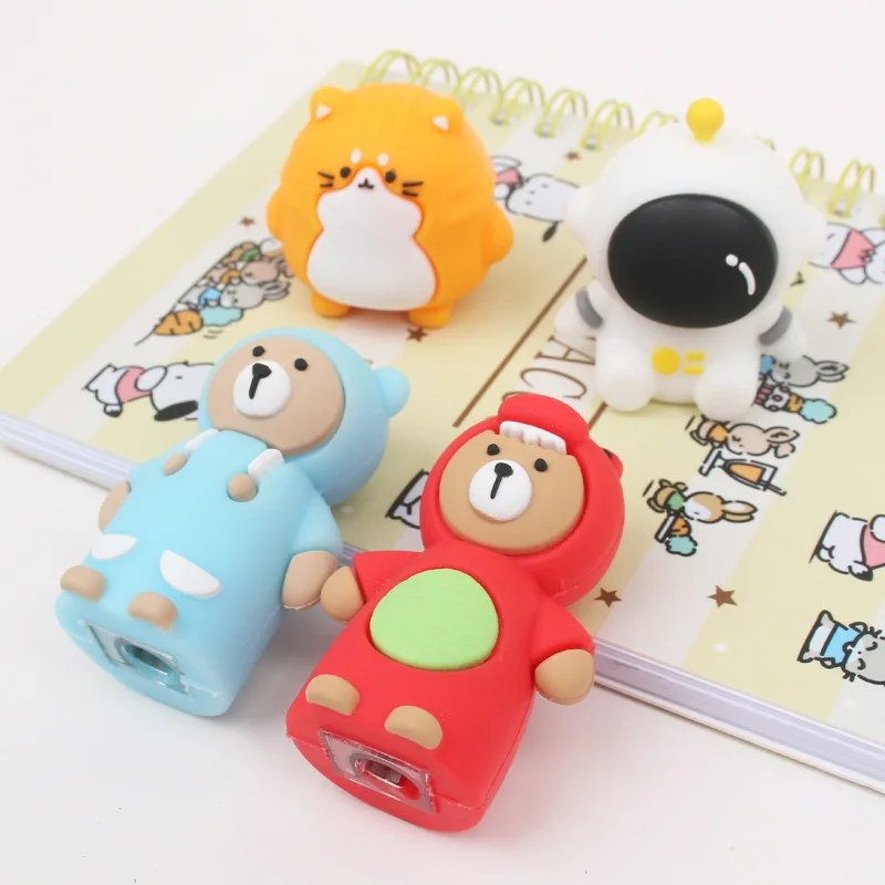 Custom Animal Shape PVC Creative Cute Small Pencil Sharpener for Pencil