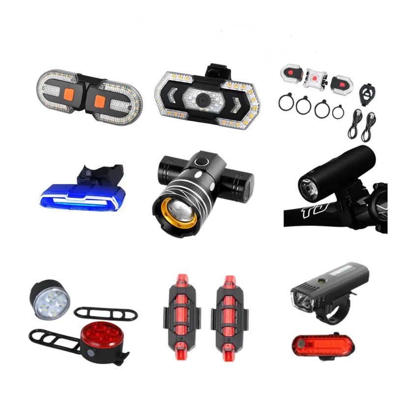LED Bike Bicycle Front Rear Lights USB Charge Headlight Cycling Taillight Turn Signal Lights Lamp Bike Bicycle Accessories