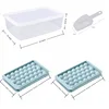 Bolsa de hielo redonda azul-mediana-2 16,5x2cm, caja de hielo, pala, caja