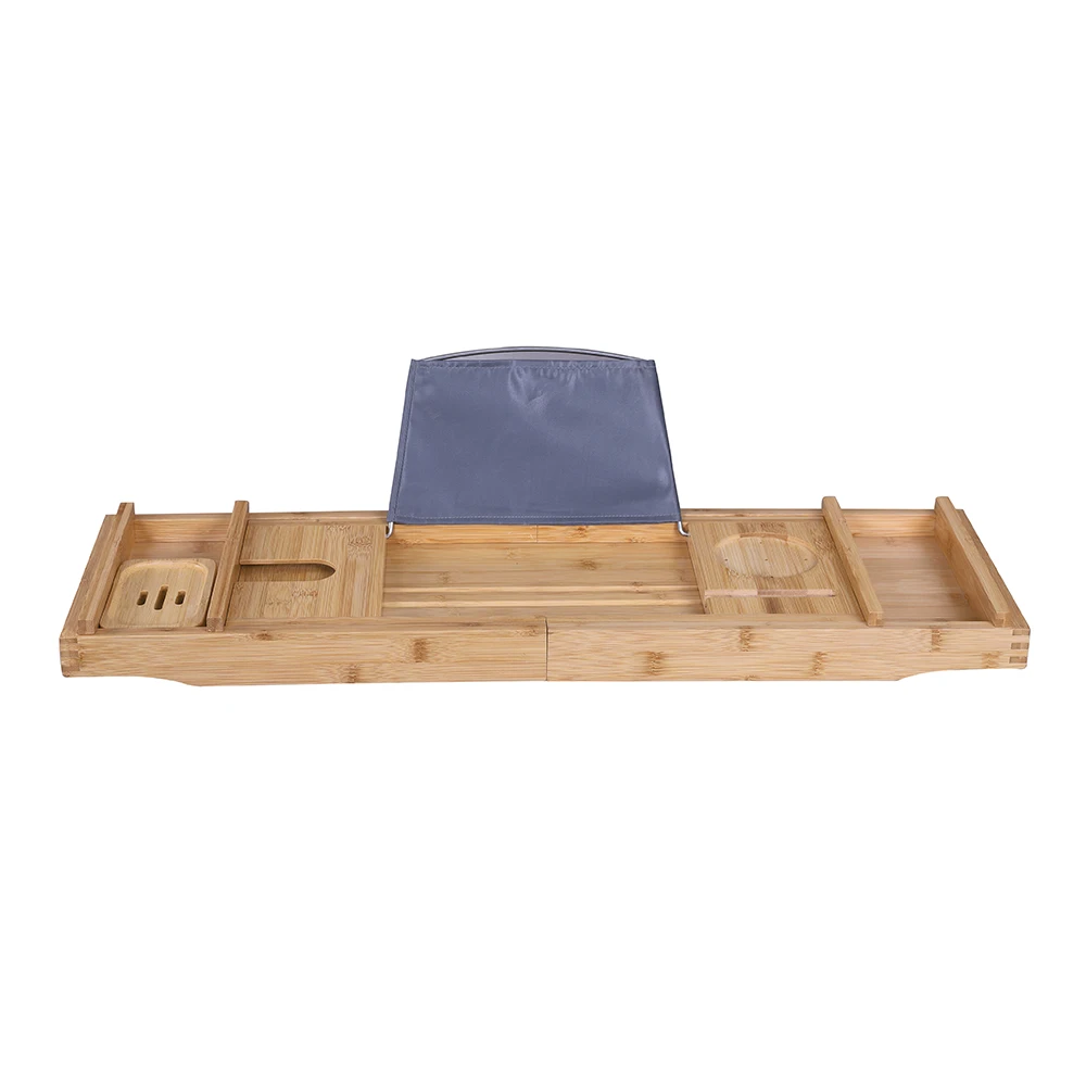 Folded And Expandable Bath Tray Bamboo Bathtub Caddy Tub Tray Bathroom