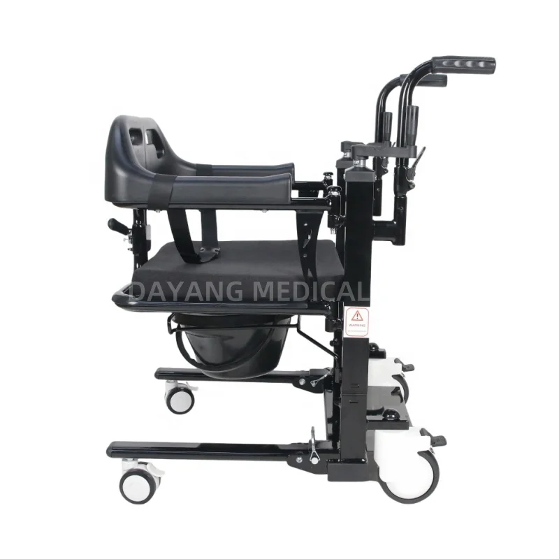 Heavy Duty Manual Patient Hoist Disabled Nursing Transfer Lift Toilet Transport Chair Commode Heavy Duty Manual Walker Rollator