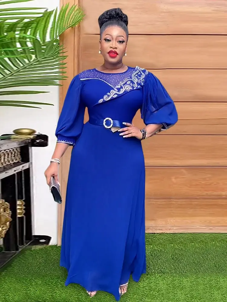 chinese dress ladies Butterfly Maxi Mesh Dress (Azure Bloom)  The Rail Clothing Nigeria