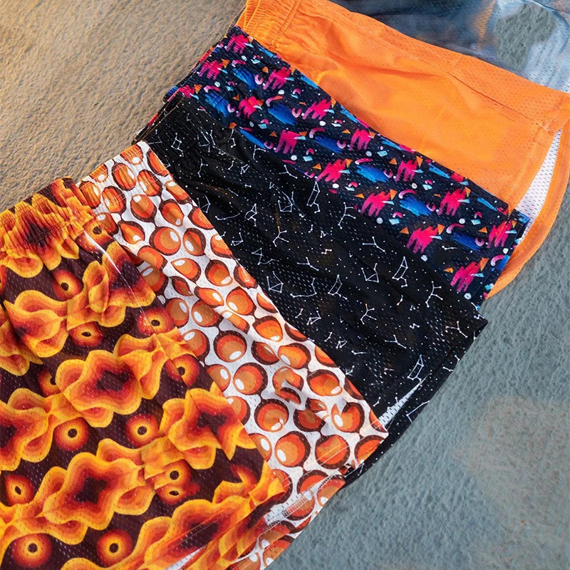 Custom Wholesale Sublimation 5 inch Inseam Blank Jogger Casual Mesh Ss for Men With Pockets Sweatpants Summer Mesh699_voghion.com