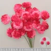 Paquete de 10 unidades de peonías de hibisco color rojo rosado.