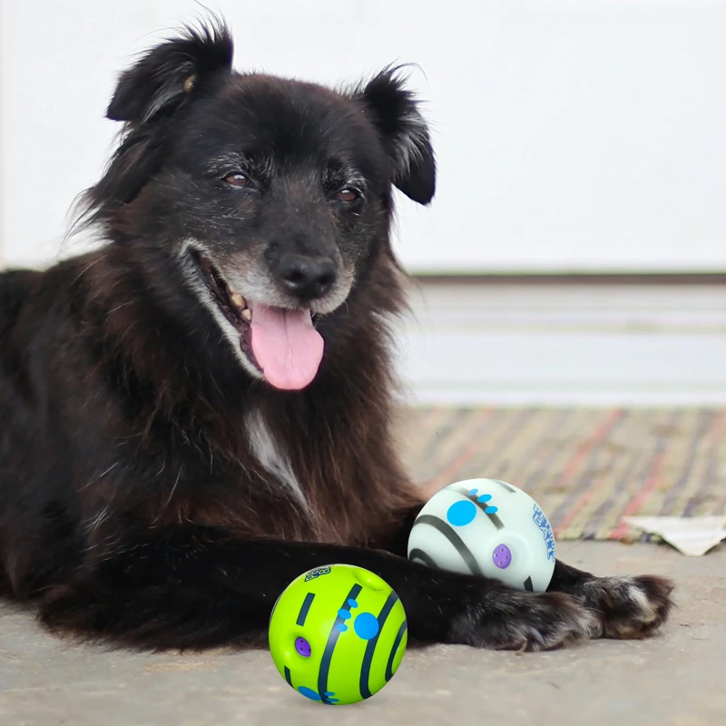 Interactive Dog Toy Funny Sounds Chew Toy Training Small Large Dogs Sport Wobble Wag Giggle Ball
