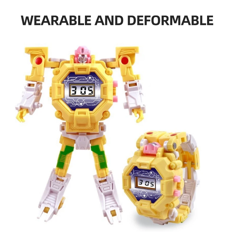 Children Deformed Electronic Watch Toy Cartoon Deformed Robot Boy Cartoon  Toy - Buy Naughty Boys Toys,Young Boys Toys,New Boy Toys Product on  