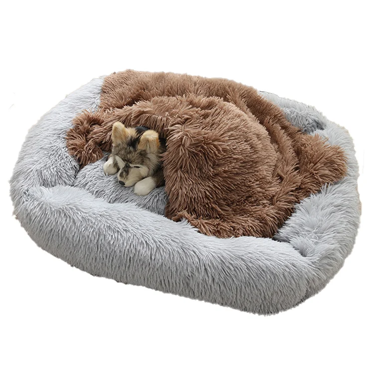 pakyawan na kama ng aso Plush Warm Soft Washable pet bed para sa mga aso