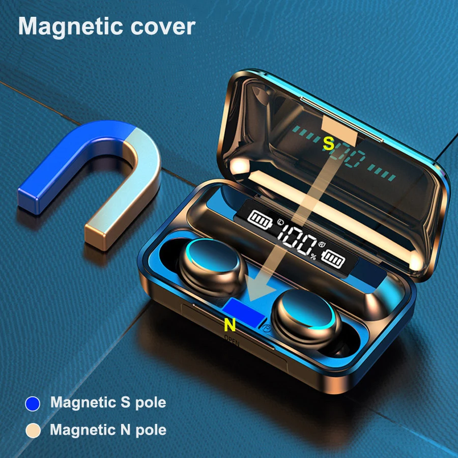 2025 New F9 5C Tws Mini Wireless Earphones Headphones Earbuds With Charging Box