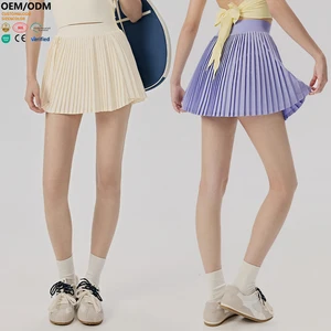 XW-DWD116011 Hot Selling Custom Quick Dry Versatile Sports High Quality Gym Clothing Activewear Pleated Tennis Skirts for Women