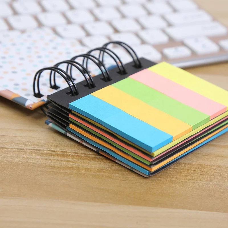 Custom Mini Size Pocket Sticky Note High Quality Student Notepad Spiral Ring Bound Notepad With Sticker