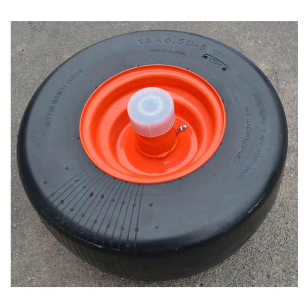 13x6.50-6 Pneumatico Piatto Libero E Gruppo Ruote In Acciaio Per La Guida Della Falciatrice Da Giardino - Foto 10