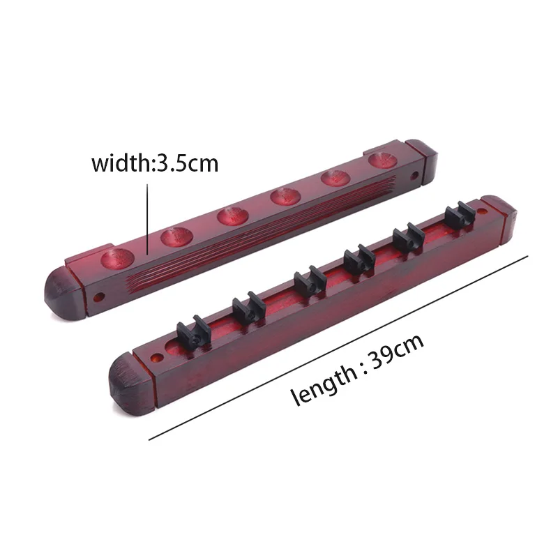 Support Mural OTOTEC Pour 6 Queues De Billard – Bois Acajou – Fixation Par Vis – Pour Bar, Club Ou Salle De Jeux