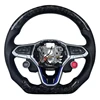 No R8 two-button+Leather+Forged Carbon Fiber+blue Stitching