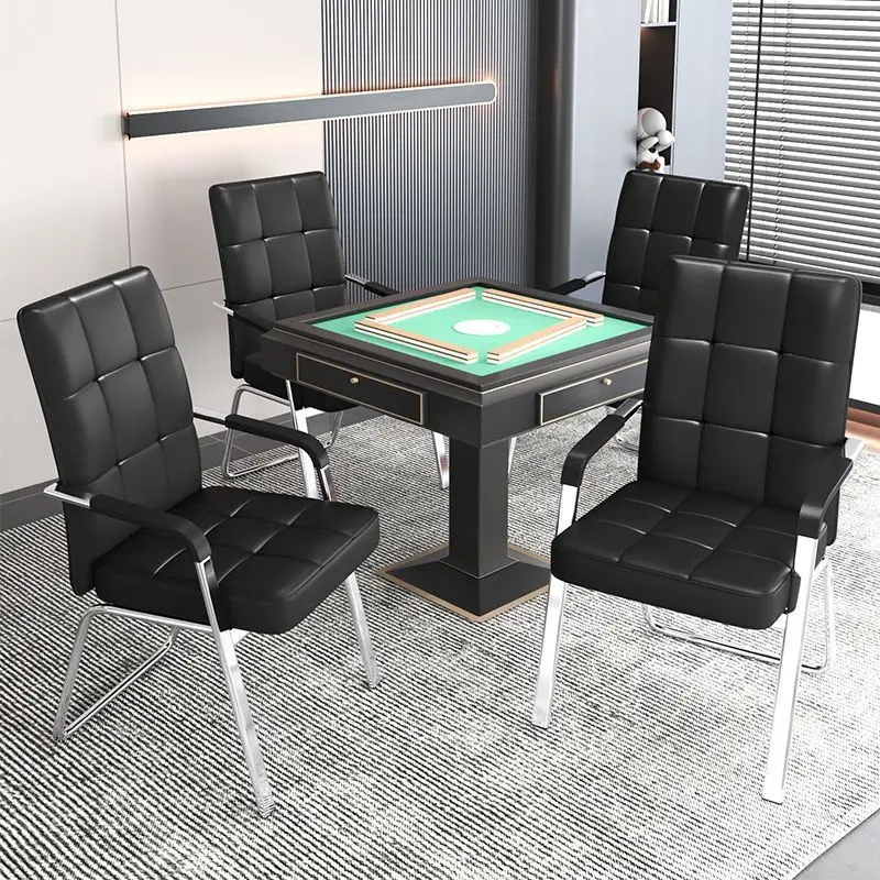 Modern Home & Office Conference Chair with Comfortable Backrest for Mahjong & Chess Play Simple Sedentary Design