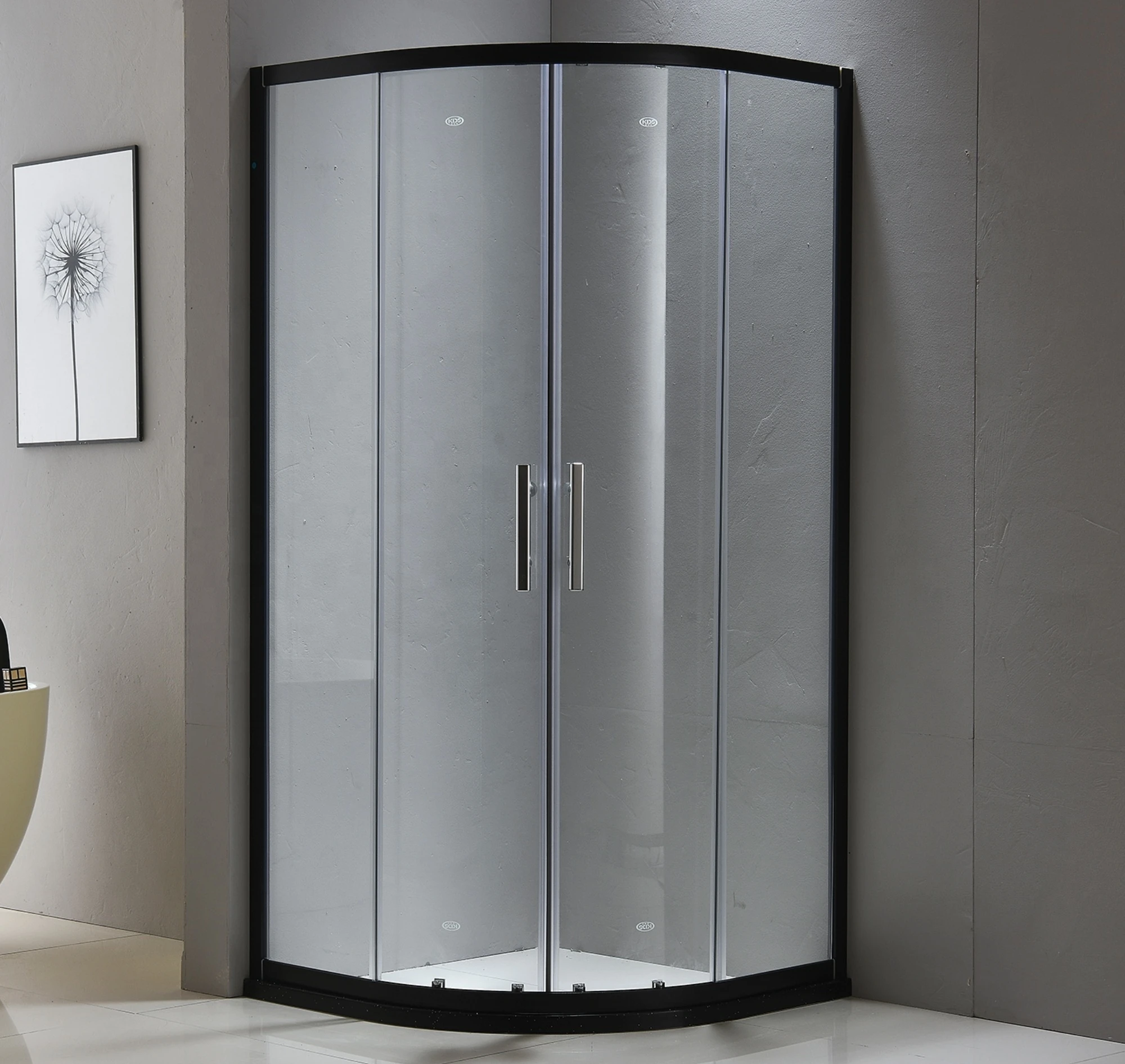 Modern Design Arc Shape Modular Bathroom Cubicles Glass Shower Door Aluminum Cabina De Ducha Sliding Shower Room