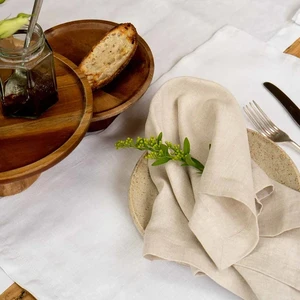 Eco Friendly Biodegradable  Ultra Soft 100% French Linen Table Cloth / Napkin /Towel  for Home and  Restaurant Table Cloth