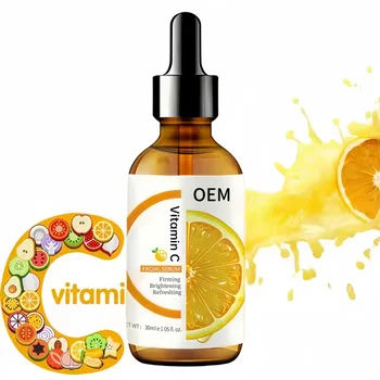 High quality vitamin c e serum for face glass bottled collagen mens women facial serum cosmetic skin care