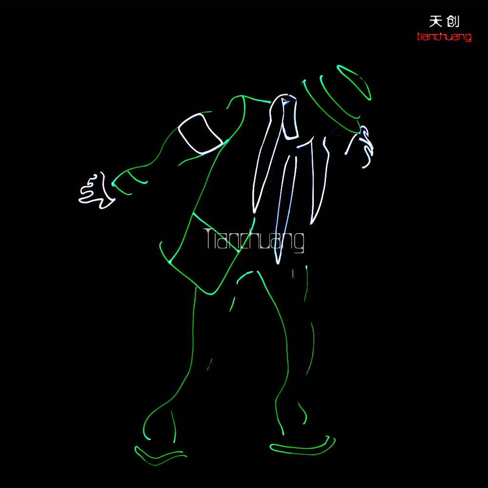 LED 트론 댄스 MJ 슈트, 힙합 댄스 의상, 마이클 잭슨 라이트업 재킷