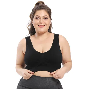 Solid Color Skin Friendly Women's Sexy Lingerie Seamless Plain Dyed Plus Size Comfortable Sports Bra Breathable Bra for Women