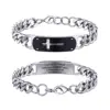 Bracelet croix courbée gravé Phil