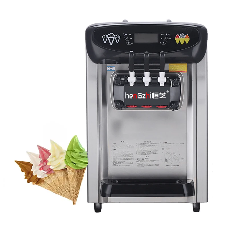 Профессиональная коммерческая машина для производства мягкого мороженого с 3 различными