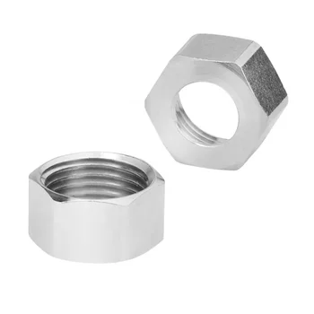 Factory Customize 1/2 Inch Chrome Plated Faucet Coupling Nut For 3/8 Inch Tubing