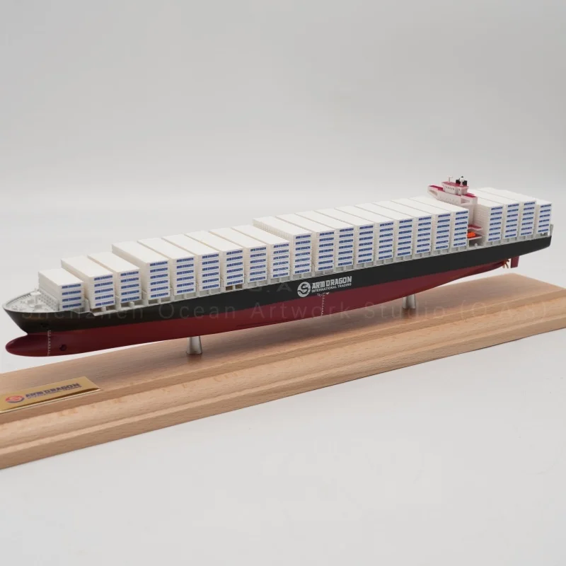 【LA】O.A.S Factory's Handmade Scale Boat Model 1:1000 Scale HIGH QUALITY SHIP MODEL Customized 35cm ARMDRAGON Container Ship Model