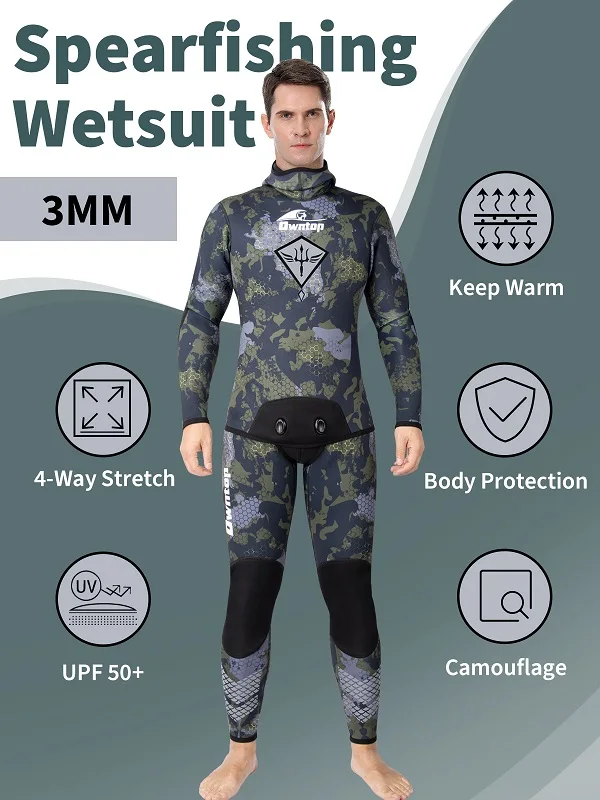2022 Custom Logo Oem Camouflage Wetsuit Suit 3mm Fishing Suit