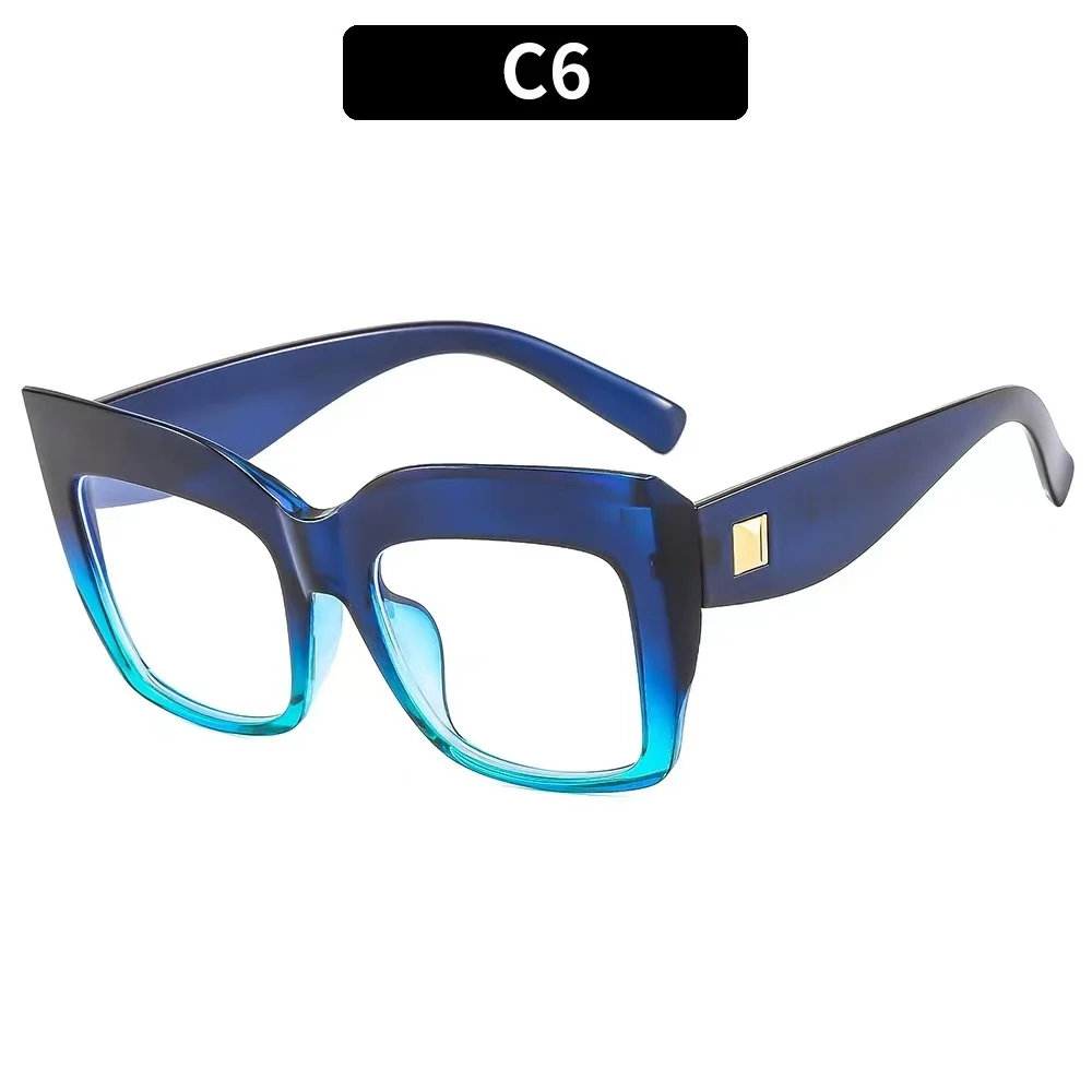 Oversize Square Reading Glasses – Tortoise Shell Frame, Spring Hinge, Unisex