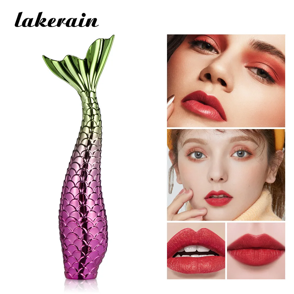 Оптовая продажа, фирменная торговая марка, Новые матовые антипригарные чашки, блеск для губ «русалка» без потери цвета