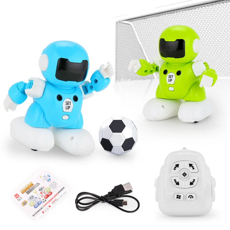 2.4G remote control football versus robot intelligent interactive hockey dancing soccer robot with music and light children toys