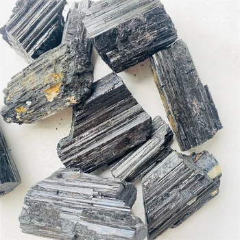 Wholesale Natural Rough Crystal Raw Black Tourmaline Tumbled Stone Mineral Specimen for Chakra