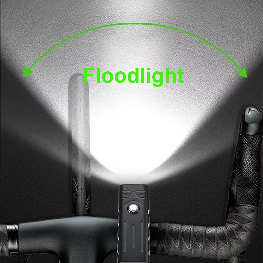 10000mah Power Bank Bike Light 3000 Lumens Bicycle Accessories 5t6 Led Super Bright Bicycle Light and Rear Light