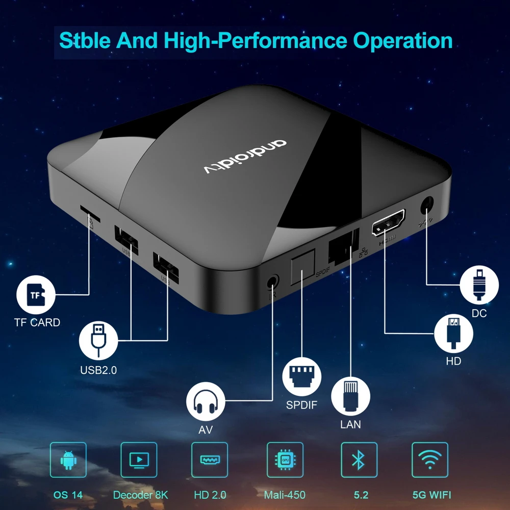 Wholesale High Quality TV98 ATV W2 Android 14 Settop Box