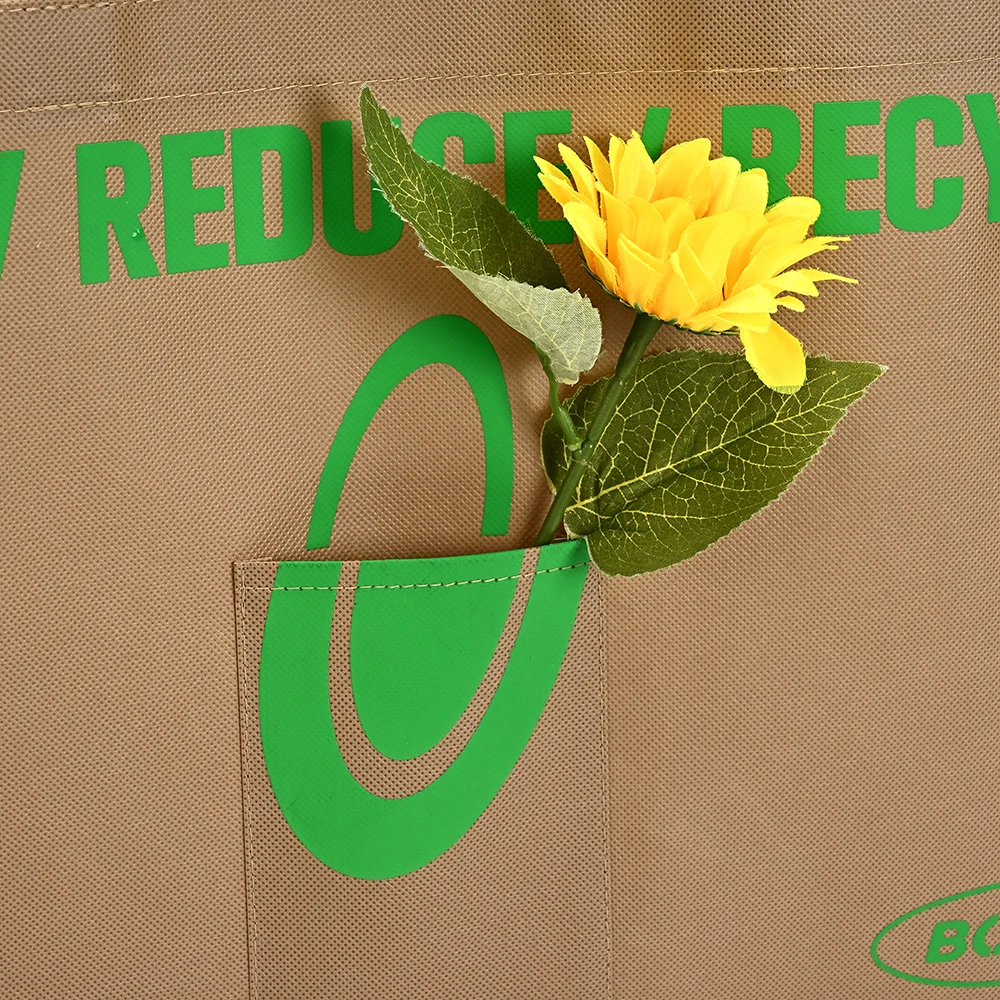 Hot Selling High Quality Custom Printed Portable Large Tote Bag Thermal Waterproof Non-Woven Shopping Bags details