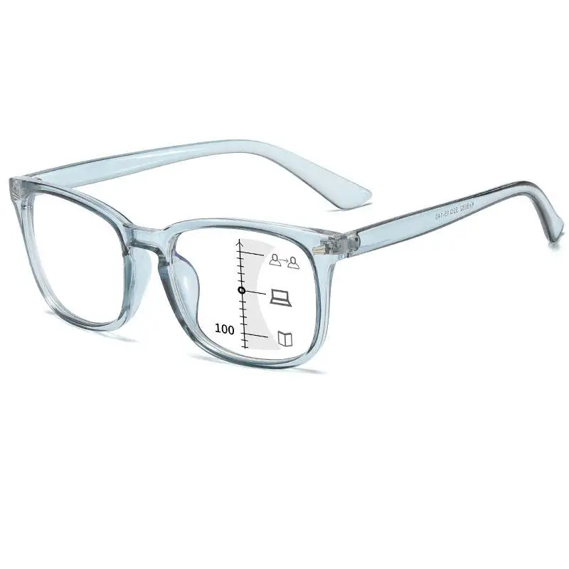 Progressive Multi Focus Anti Blue Light Reading Glasses Intelligent Automatic Zoom Distance Near Bifocal Presbyopic Glasses