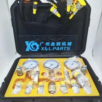 OEM Stainless Steel Case Excavator Diagnostic Tools New 5 Gauges Hydraulic Pressure Test for Retail Industries