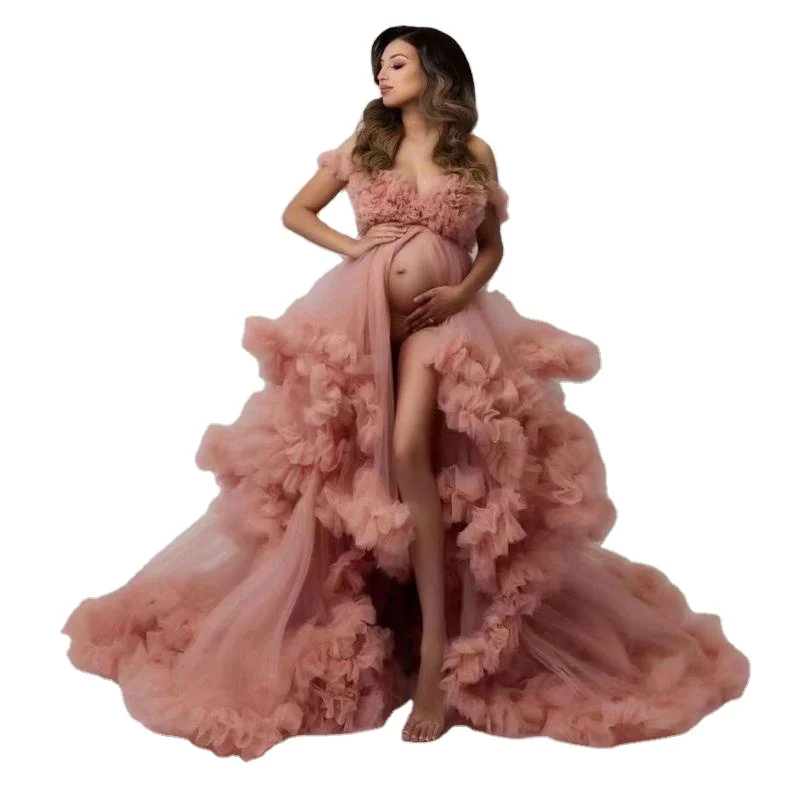 Fashionable Hot Selling New Maternity Dress Mesh Skirt Photography Wedding Dress Photography Maternity Dress