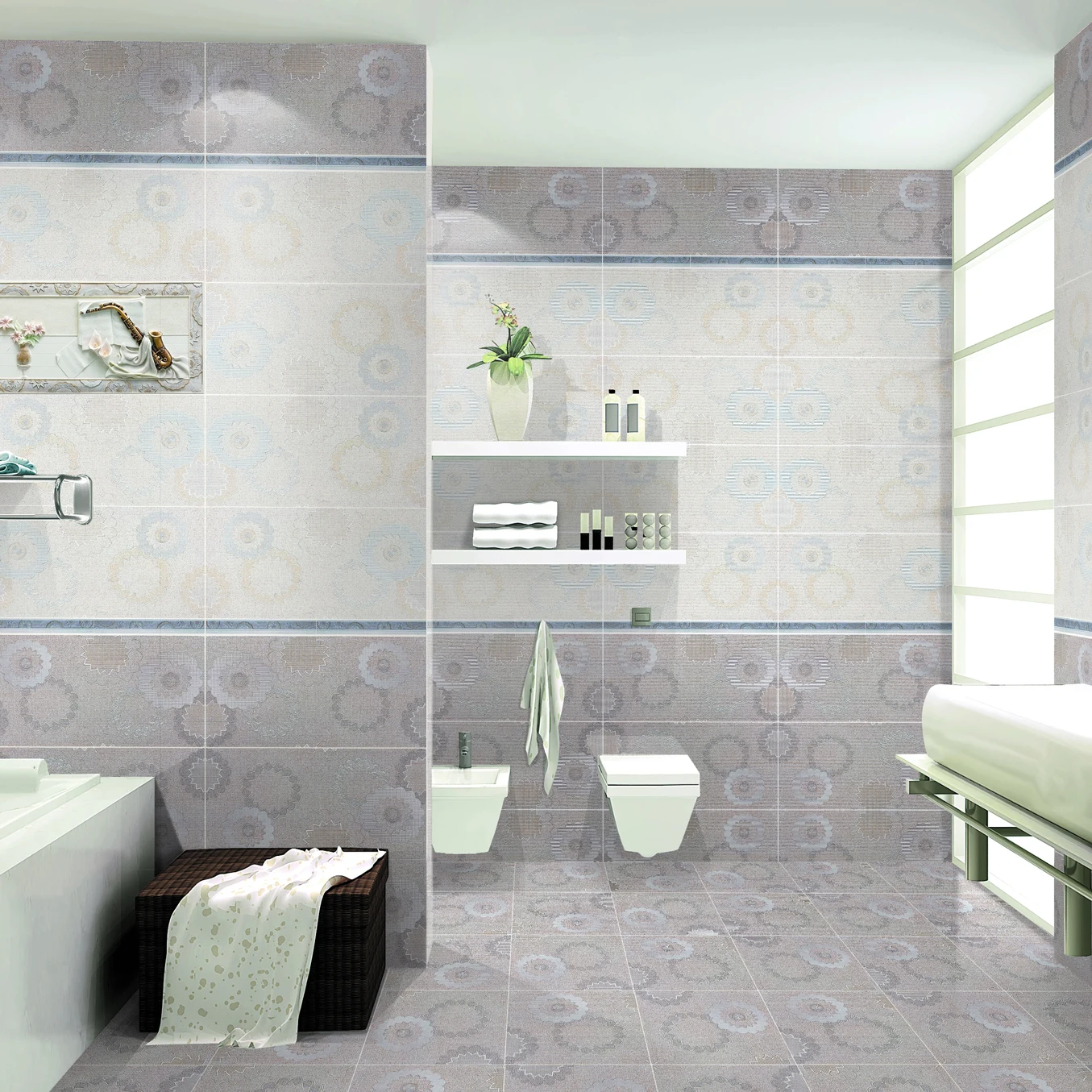 300x600 Design for Kitchen Decorative Golden Ceramic Kajaria Tile Border  Wall Porcelain Tile Matte Finish, image size:1355x1355