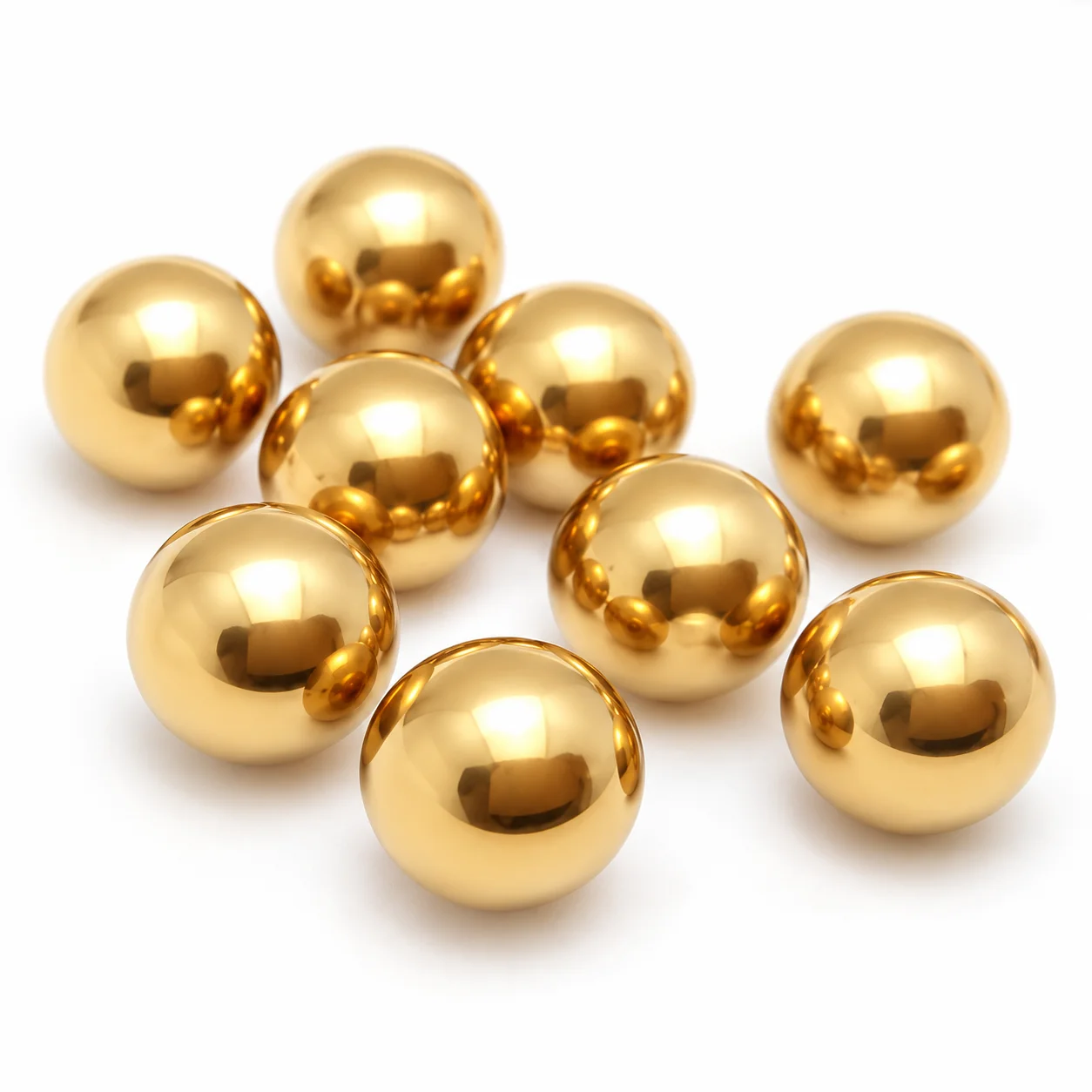 Factory Direct 1/4 Inch 6.35mm Solid Polished Brass Balls for Decorative Hardware and Precision Components