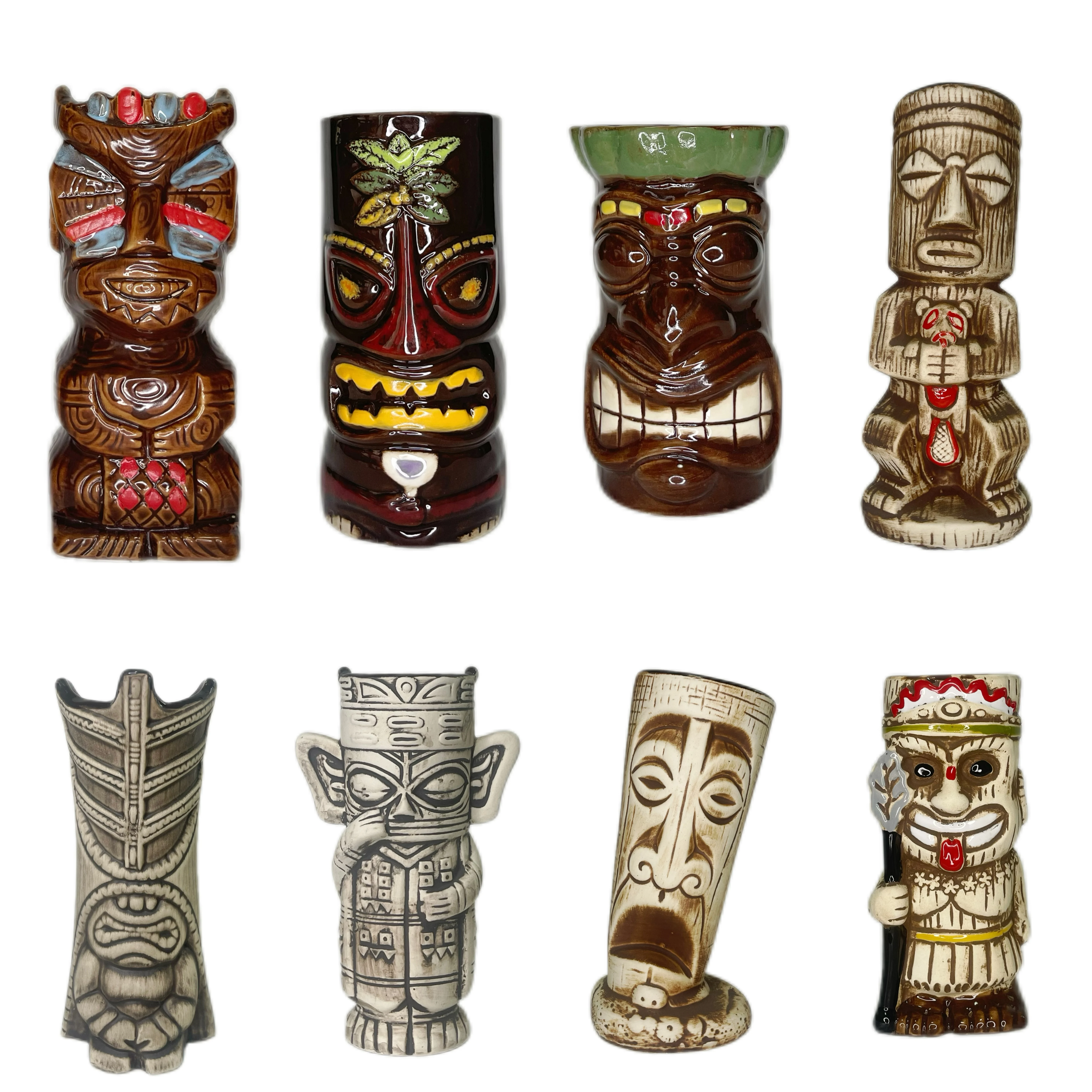 TIKI MUG SET 7セット ハワイ ハワイアン TIKI BAR Tiki - Ceramic