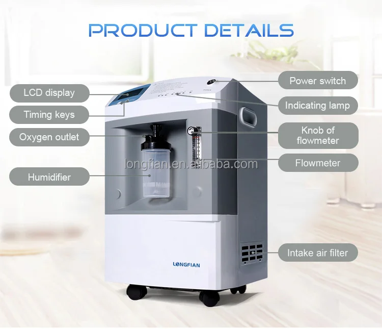 Longfian 10L Medical Oxygen Concentrator jay-10 with CE ISO13485