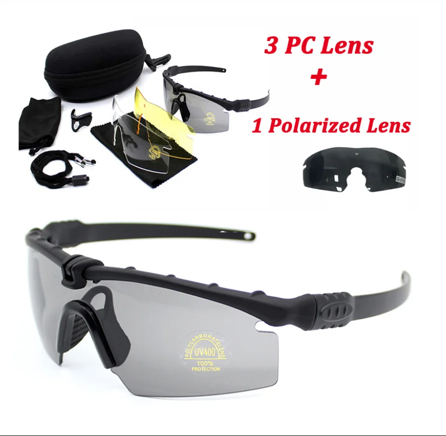 Tactical Combat Sunglasses Men Tactical Eyeshield Shooting Glasses Goggles