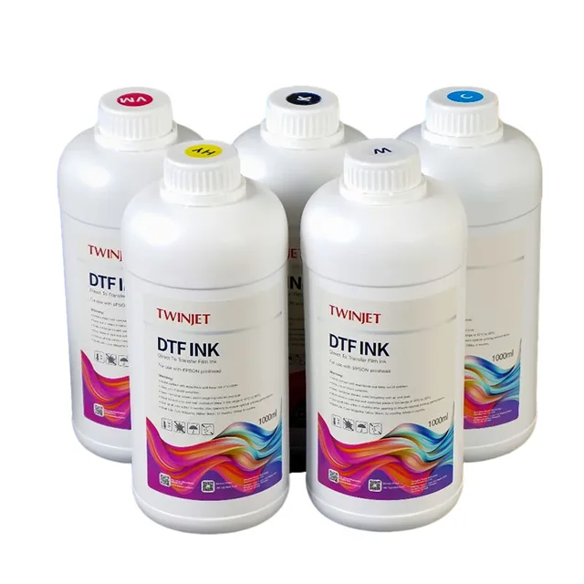 PET Film printing ink DTF White Pigment Ink For Eps Printhead xp600 dx5 dx7 4720 i3200