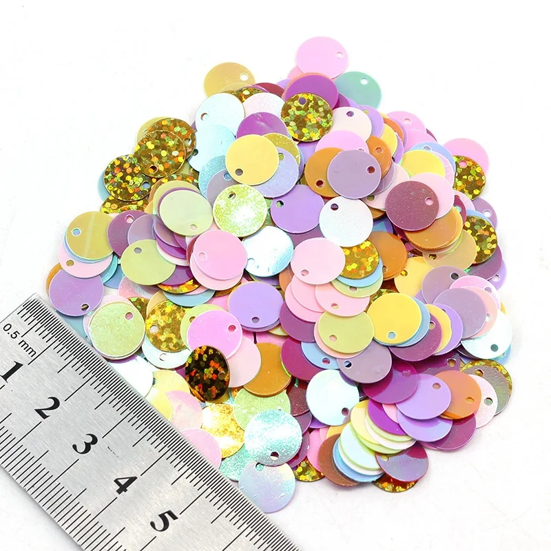 Factory Reversible PVC PET Loose 30mm 40mm 50mm 60mm Large Round Flat Garment  Sequins for Sewing