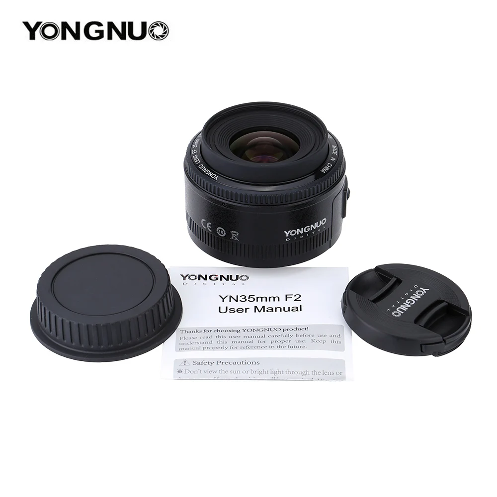 Camera lens Yn35 mmYONGNUO YN35mm F2 C lens Wide angle Prime Auto Focus Lens For Canon Eos 600d 60d 5D 500D 400D 650D 600D 450D
