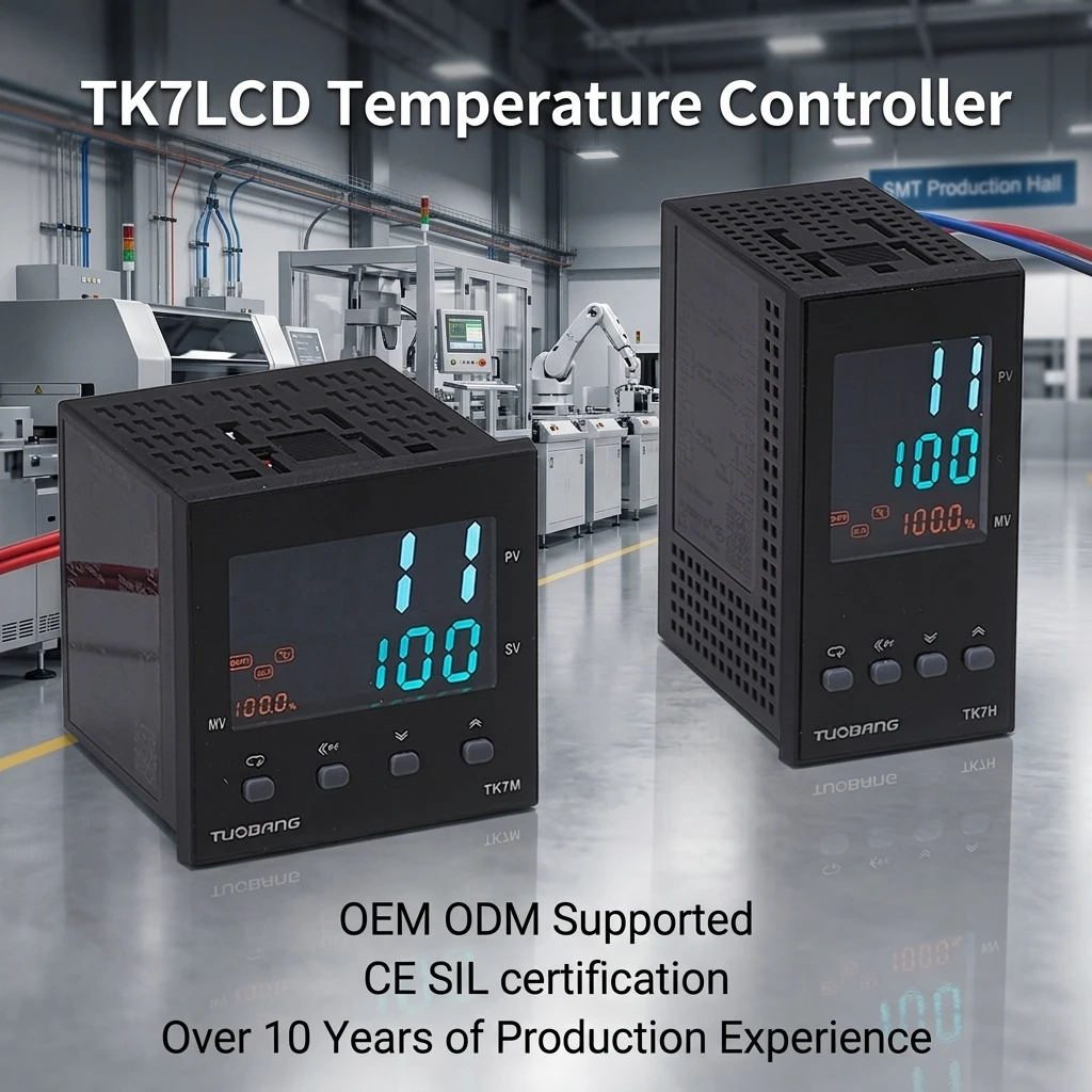 ODM/OEM TK7-S/M/H 14RV RS485 Silicone Button LCD Temperature Controller PID Intelligent Industrial Thermostat for Incubator