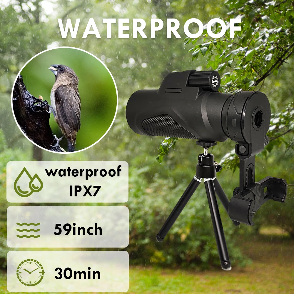 12X50 Monocular Telescope HD Professional Waterproof Monocular Dual Focus For Bird Watching Hunting - Monocular Telescope, Telescope | Made-in - View #7