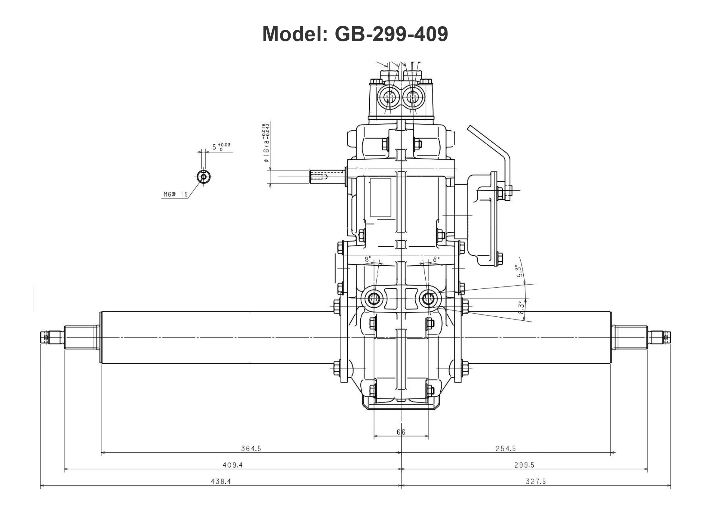 Gartentrolley mit Hoch- und Niedriggeschwindigkeitsgetriebe – Detail 4