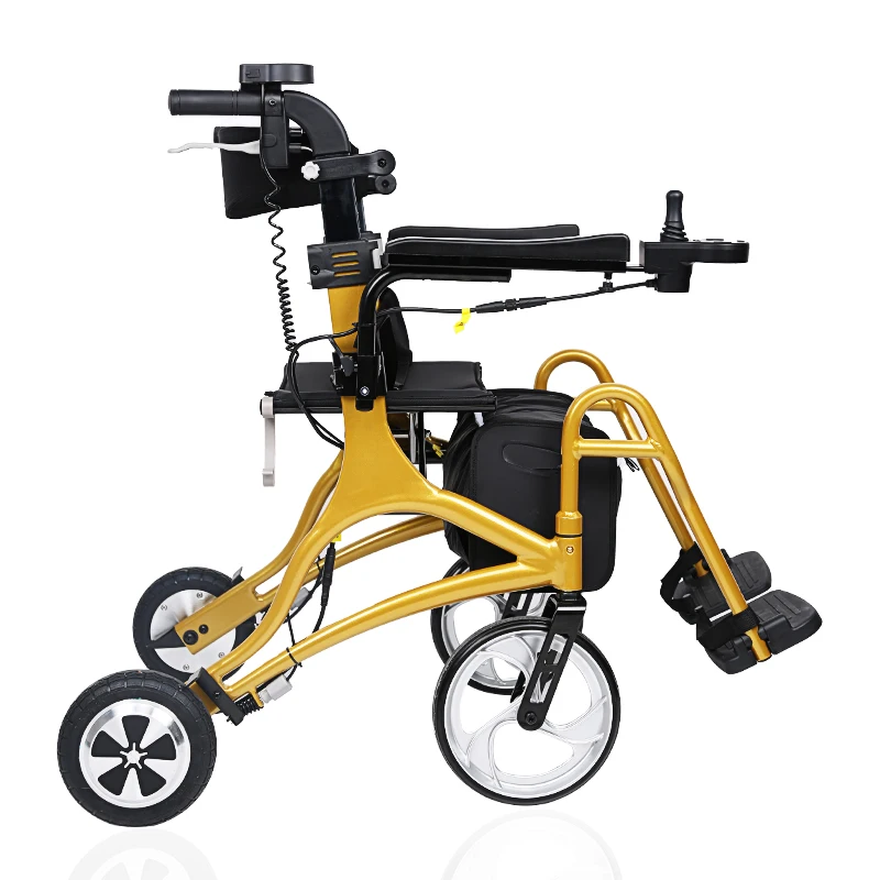 Aluminum Alloy 19KG Portable Folding Electric Rollator For Old People Electric Walker Wheelchair Elderly Shopping Cart